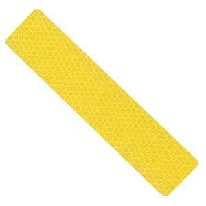 1.25 in. x 6 in. Yellow Reflective Safety Strips (4-Pack)