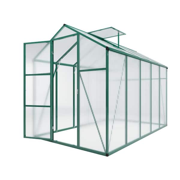 72.83 in. W x 120.87 in. D x 86.42 in. H Outdoor Walk-in Greenhouse with Adjustable Vent, Lockable Door