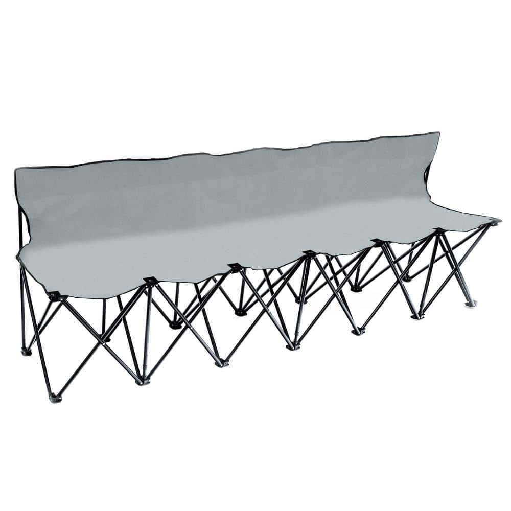 Trademark Innovations Portable 6-Seater Folding Team Sports Sideline ...