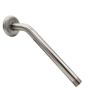1/2 in. IPS x 10 in. Shower Arm with Flange, Satin Nickel