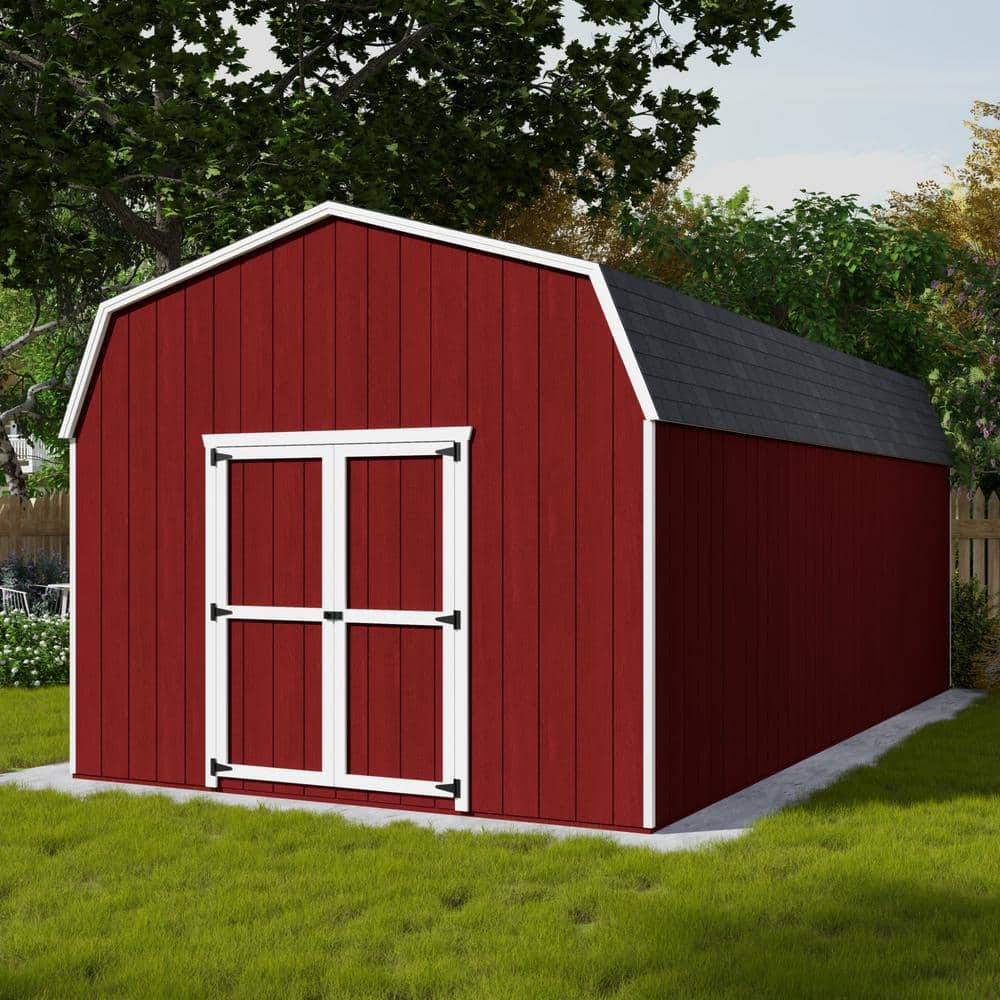 12' x 24' Blue Wood Gambrel Barn Storage Shed Kit