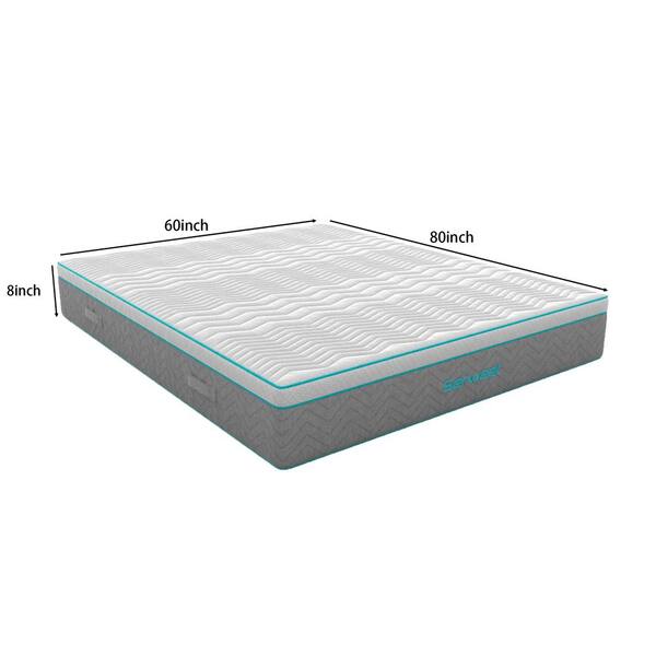 Serweet Queen Medium Breathable Bamboo Charcoal Memory Foam 5-Zone 