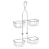 NeverRust Aluminum Over The Shower Hand Held Shower Hose Caddy in Satin Chrome