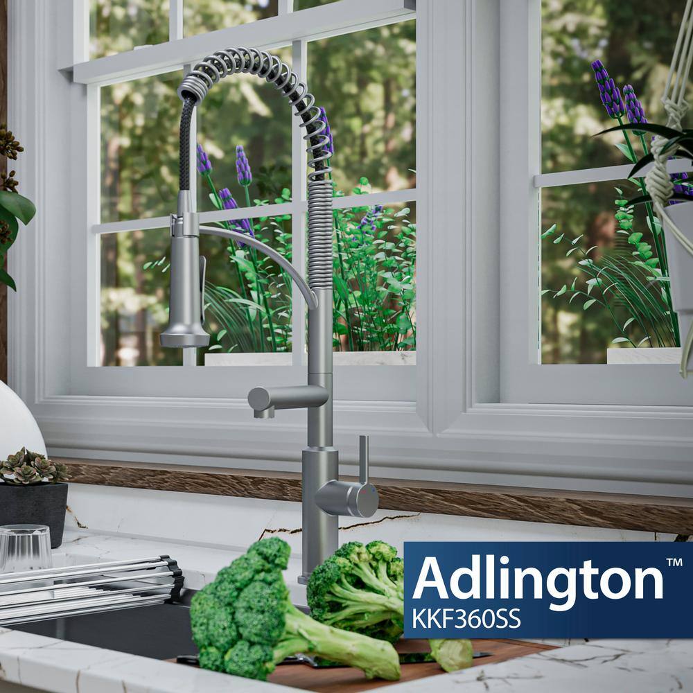Stainless Steel Pull-Down Kitchen Faucet with Pot Filler
