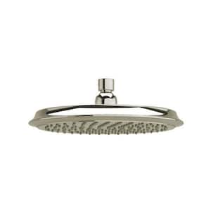 1-Spray Patterns 8.88 in. Wall Mount Fixed Shower Head in Polished Nickel