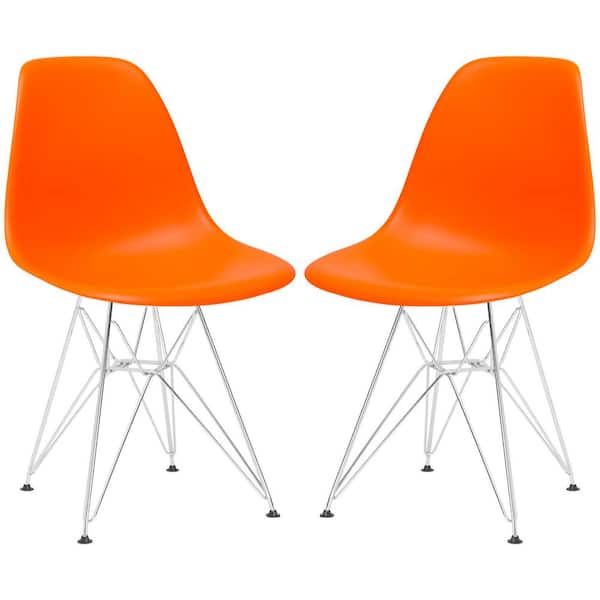 EDGEMOD Padget Orange Side Chair (Set of 2)