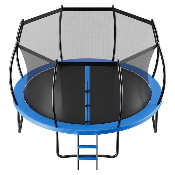 10 ft. Outdoor Trampoline,ASTM Approved w/ Enclosure Net and Thick Pad, 330 lbs. Capacity, Anti-Rust for Kids and Adults