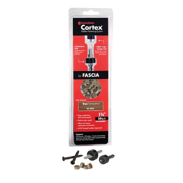 Cortex 1-3/4" Fascia Screws w/ Plugs TORX ttap