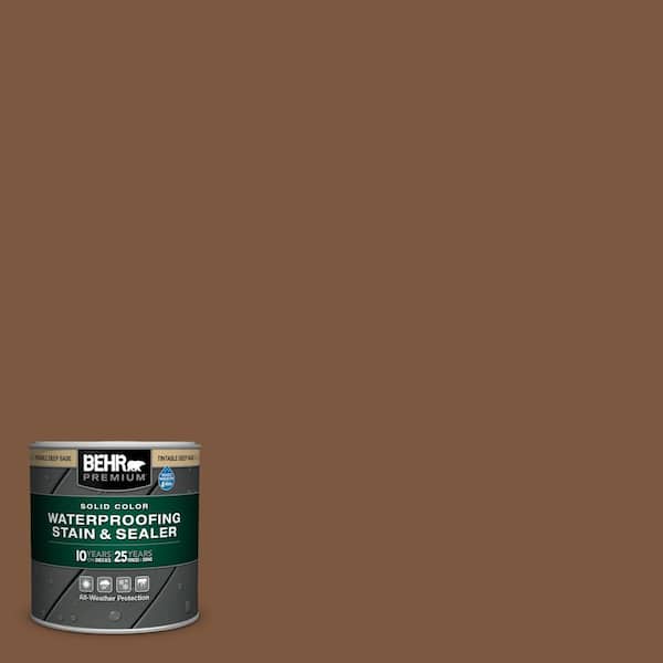 BEHR PREMIUM 8 oz. #SC-110 Chestnut Solid Color Waterproofing Exterior Wood Stain and Sealer Sample