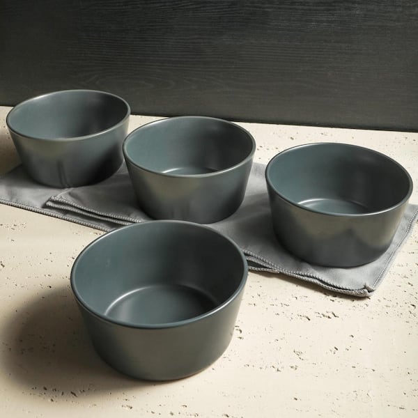 STONE LAIN Stone Lain Celina 32-Piece Gray Matte Dinnerware Set
