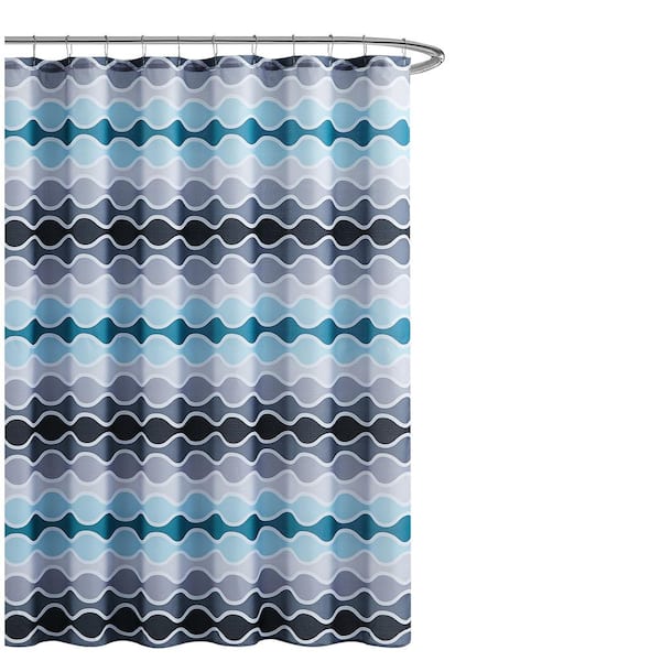 13 Piece Set, Teal And Gray Shower Curtain Sets