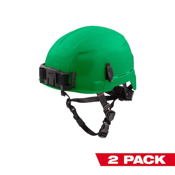 Milwaukee BOLT Green Type 2 Class E Non-Vented Safety Helmet (2-Pack)