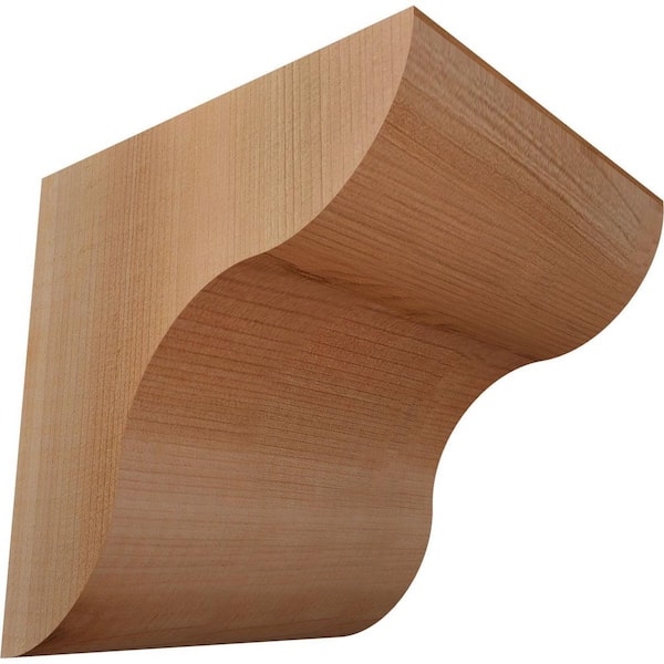 Ekena Millwork 5-1/2 in. x 6 in. x 6 in. Western Red Cedar Carmel Smooth Corbel