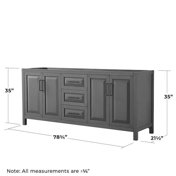 Wyndham Collection Daria 78.75-in White Bathroom Vanity Cabinet Wyndham Collection Daria 78.75-in White Bathroom Vanity Cabinet