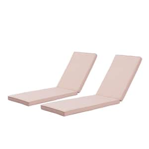 74.41 in. x 22.05 in. x 2.76 in. CushionGuard 2-Piece Deep Seating Outdoor Chaise Lounge Cushion in Pink