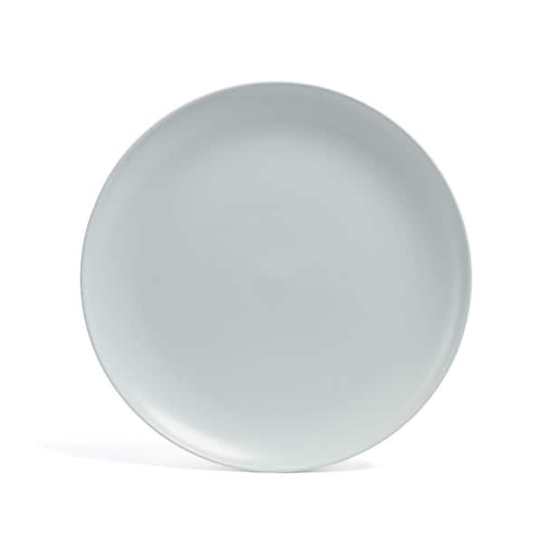 Coupe 13 in. Semi-Matte Fog Blue Hand-Finished Stoneware Round Serving Platter