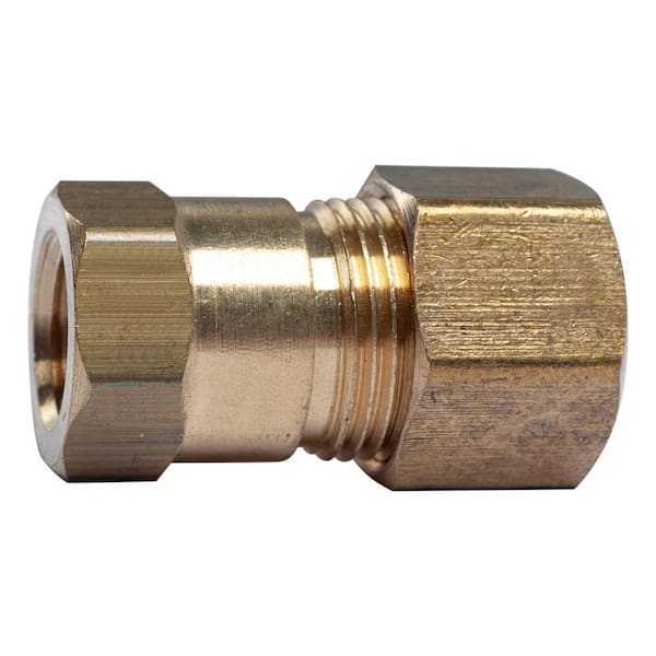 LTWFITTING 3/8 in. O.D. Comp x 1/8 in. FIP Brass Compression Adapter Fitting (5-Pack)