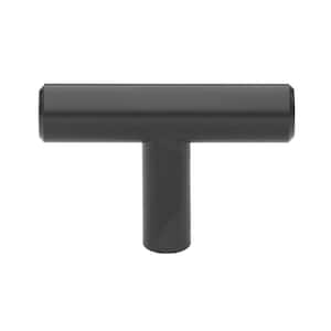 2 in. Matte Black Solid T-Bar Cabinet Handle Drawer Knobs (10-Pack)