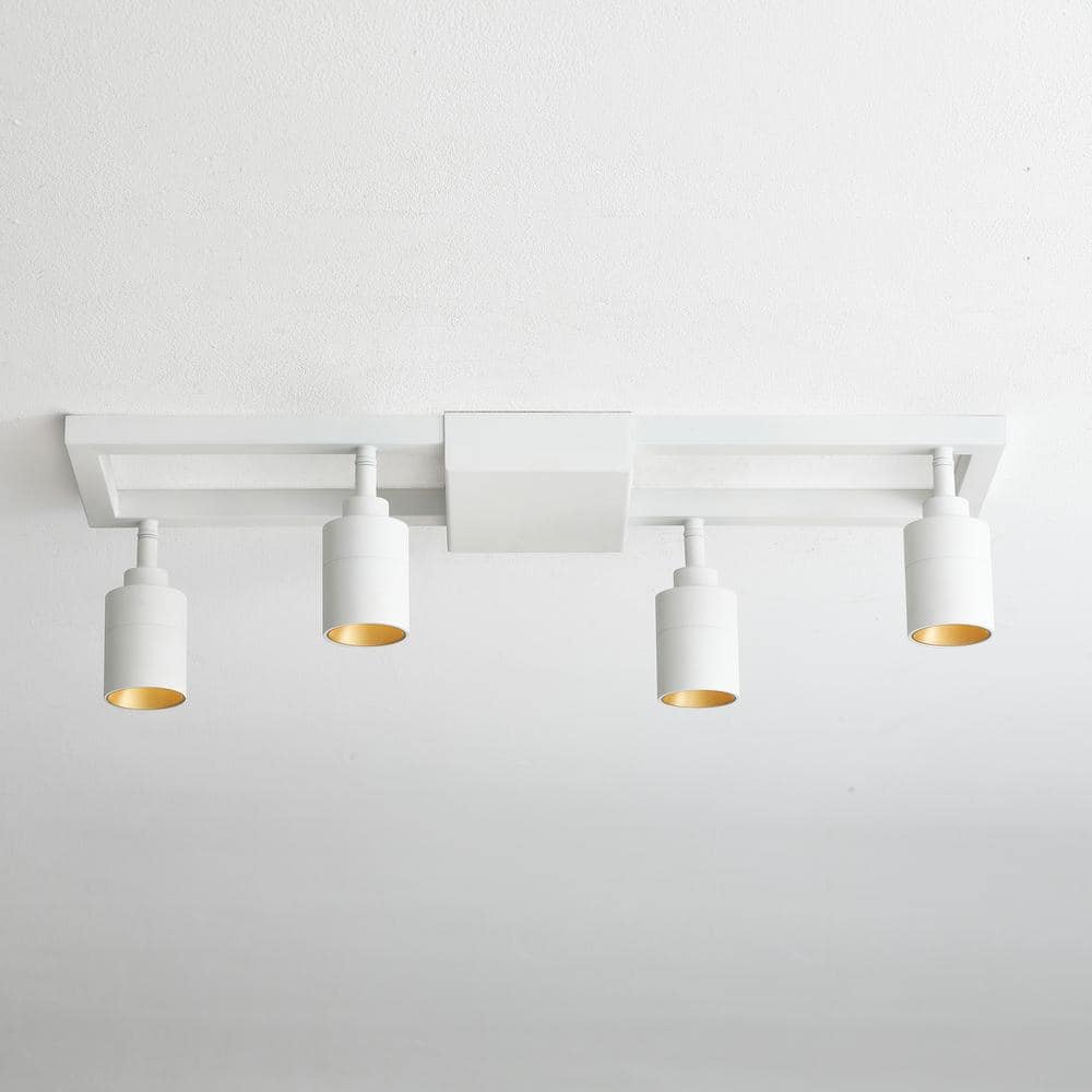 Shura 25'' Modern LED Square Track Light with Rotating Heads in Matte White