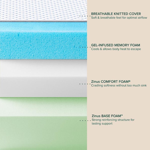 Full Medium Soothe Cooling Gel Memory Foam 12 in. Mattress