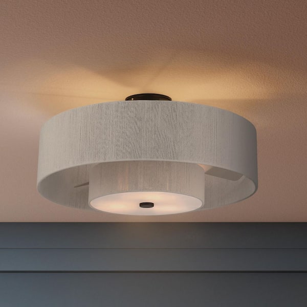 Brookside 30 in. Matte Bronze Fandelier Ceiling Fan with LED Light Kit and Handheld Remote