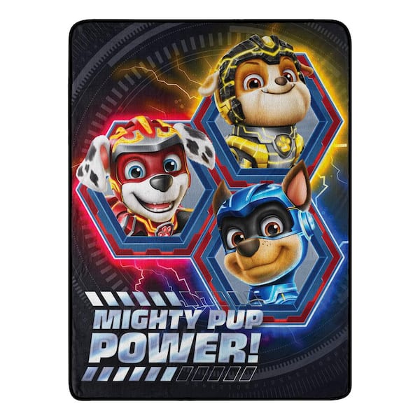 THE NORTHWEST GROUP Paw Patrol Mov Mighty Pups Micro Raschel Throw ...