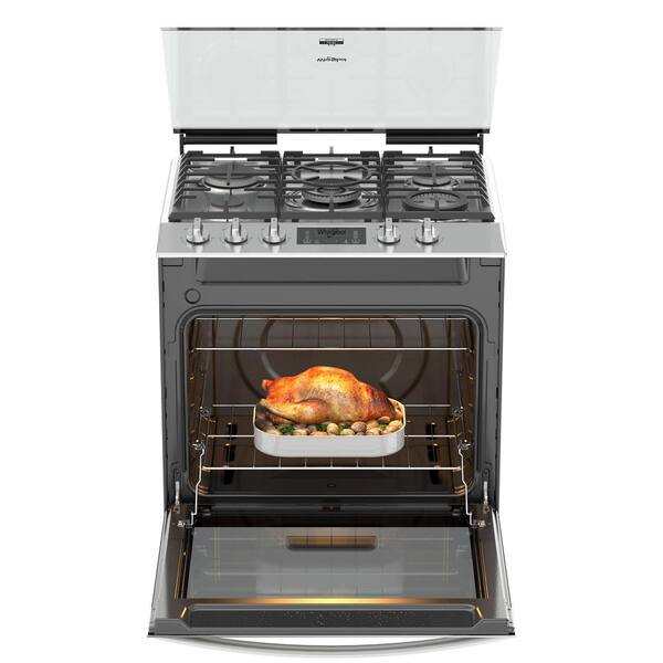 Whirlpool 30 in. 5.1 cu.ft. Gas Range with Self-Cleaning Oven in