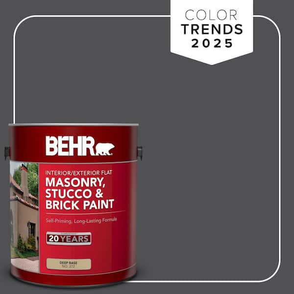 1 gal. #PPU18-01 Cracked Pepper Satin Interior/Exterior Masonry, Stucco and Brick Paint
