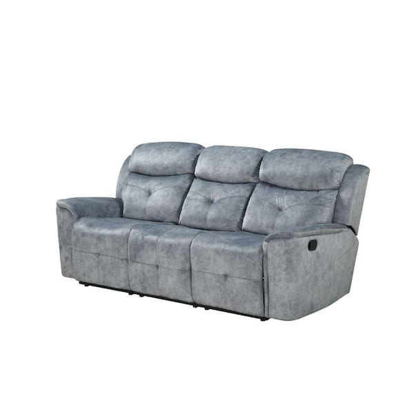 Benjara Cream Push Back Recliner Chairs, Breathable Linen Recliner with Adjustable Footrest - Set of 2