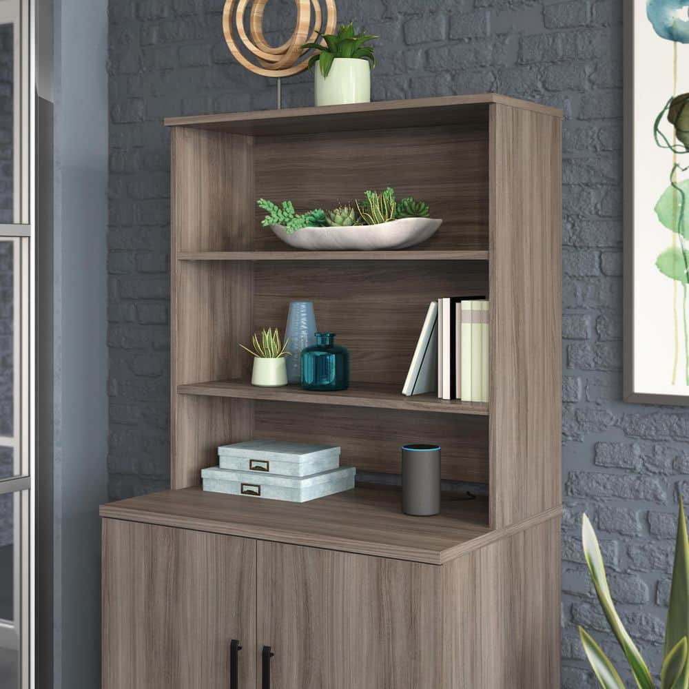 Hudson Elm 36" x 36" Engineered Wood Office Storage Hutch