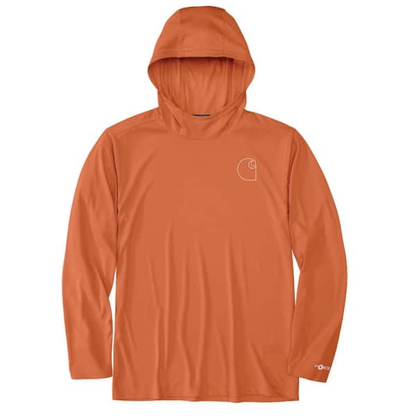 【Carhartt】 LONG-SLEEVE HOODED LOGO GRAPHIC T-SHIRT Carhartt Men's Force Sun Defender Lightweight Logo Graphic