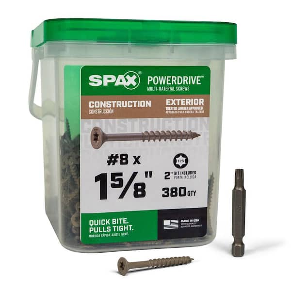 SPAX #10 x 3 in. Tan PowerDrive Exterior T25 T-Star Flat Head