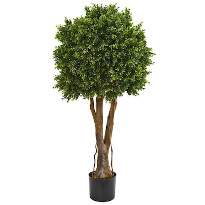 Indoor/Outdoor 46 In. Boxwood Artificial Topiary Tree UV Resistant