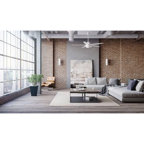 Montague 60 in. Indoor/Outdoor Integrated LED White Transitional Ceiling Fan with Remote for Patio or Porch