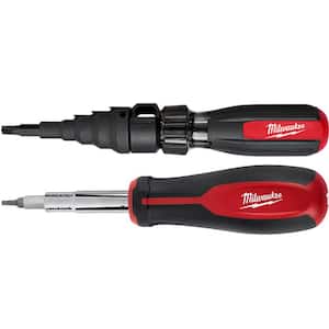 7-in-1 Conduit Reaming Multi-Bit Screwdriver with 11-in-1 Multi-Bit Screwdriver