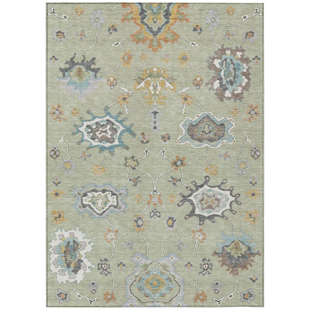 Chantille Machine Washable Indoor/Outdoor Abstract ACN2895 Celery 5 ft. x 7 ft. 6 in. Area Rug price history on PriceWatchPro