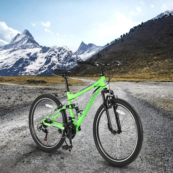 26 in. 21 Speed Green Steel Frame Bike for Men and Women PP 47