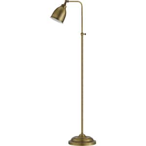 62 in. Antique Bronze Metal Adjustable Pharmacy Floor Lamp