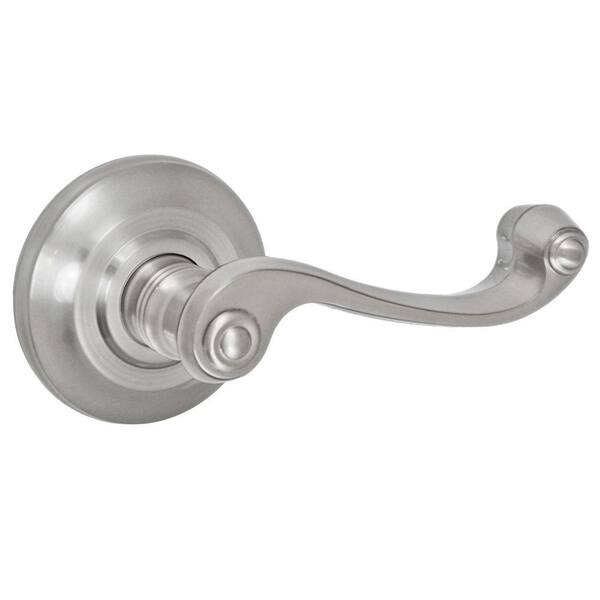 Fusion Brushed Nickel Ornate Privacy Set Lever with Cambridge Rose