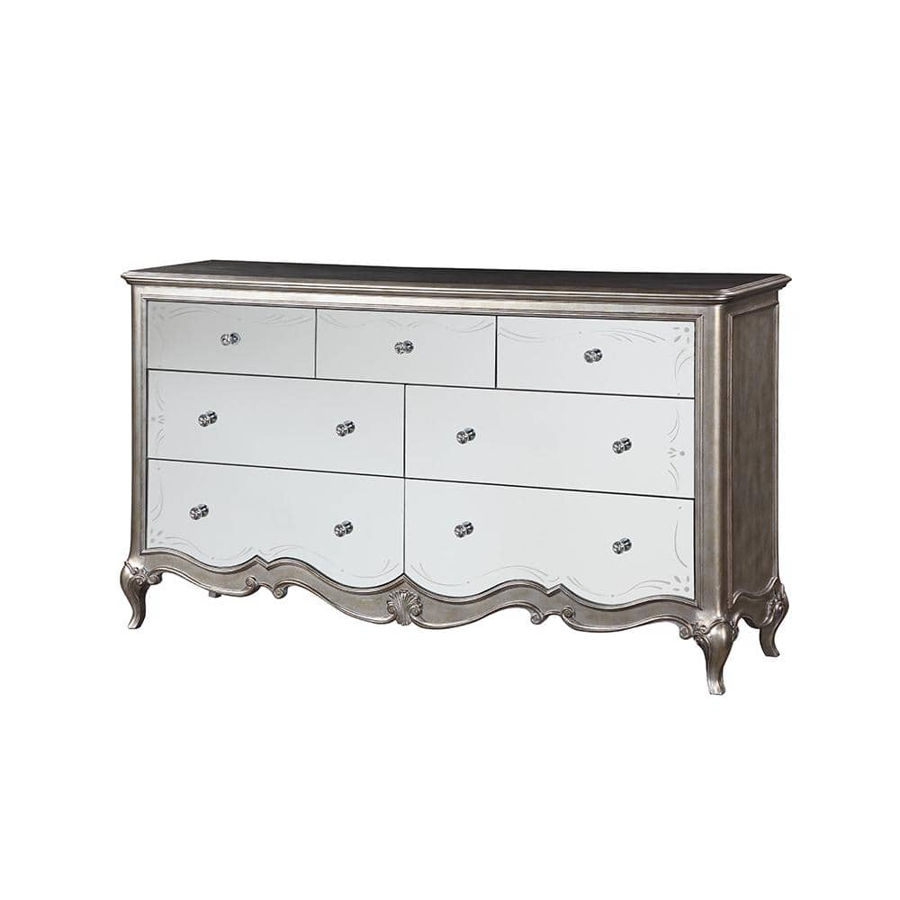 Acme Furniture Esteban 7-Drawer Antique Champagne Dresser 40 in. x 19 ...