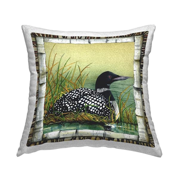 Stupell Industries Rustic Duck in Pond Outdoor Printed Throw Pillow by Jacki Frerichs