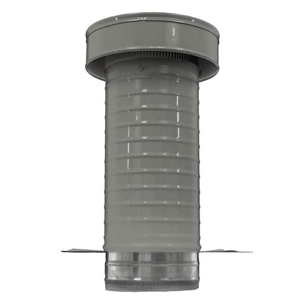 Active Ventilation 6 in. Dia. Aluminum Keepa Roof Jack in Weatherwood