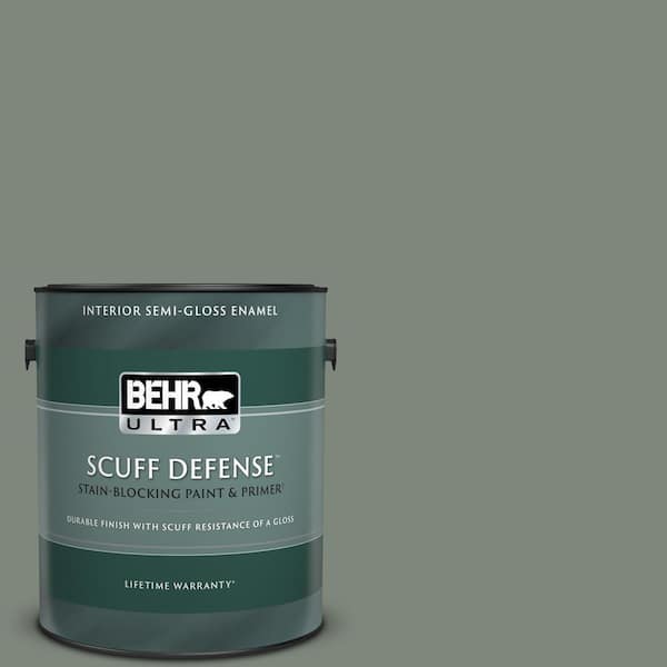 BEHR ULTRA 1 gal. #N410-5 Village Green Extra Durable Semi-Gloss Enamel Interior Paint & Primer