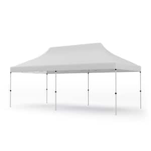 10 ft. x 20 ft. White Pop-up Canopy Sun Protection Tent with Carrying Bag