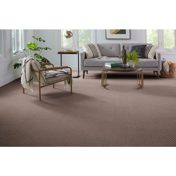 Transcends Time Cocoa Brown 39 oz. Triexta Pattern Installed Carpet