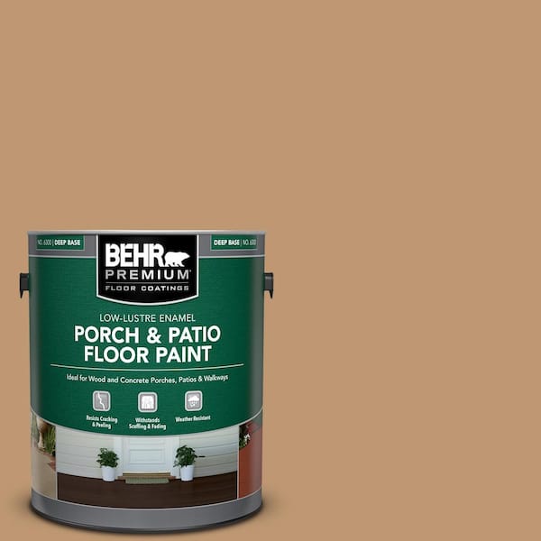 BEHR PREMIUM 1 gal. #270F-5 Wilmington Tan Low-Lustre Enamel Interior/Exterior Porch and Patio Floor Paint