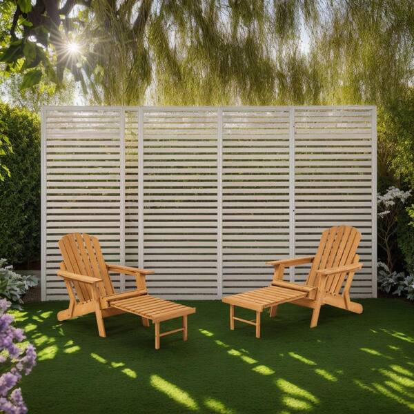 Light Brown Folding Wood Outdoor Adirondack Chair with Retractable