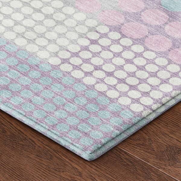 Mayfield Premium Machine Washable Abstract AMF2445 Sky 9 ft. x 12 ft. Area Rug
