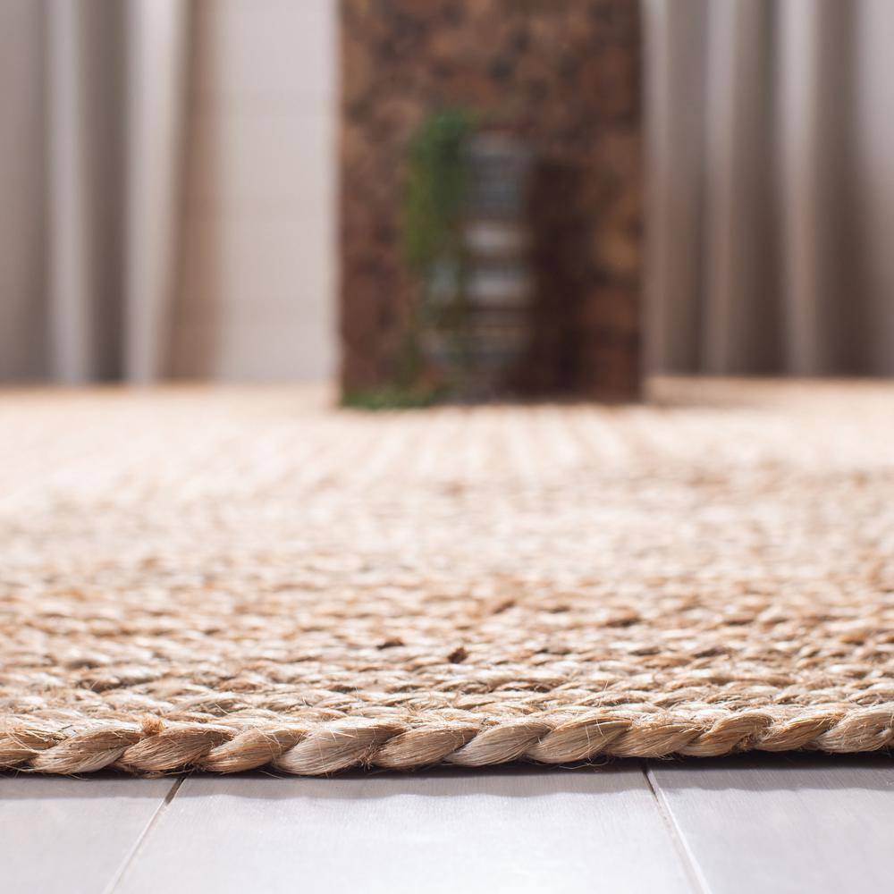 Cape Cod Natural 10 ft. x 10 ft. Square Solid Color Border Area Rug - thumbnail 6