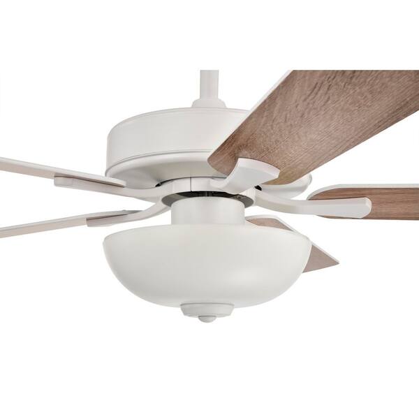 Edvivi 52 in. White 5-Blade Integrated LED 6-Speed Indoor Ceiling